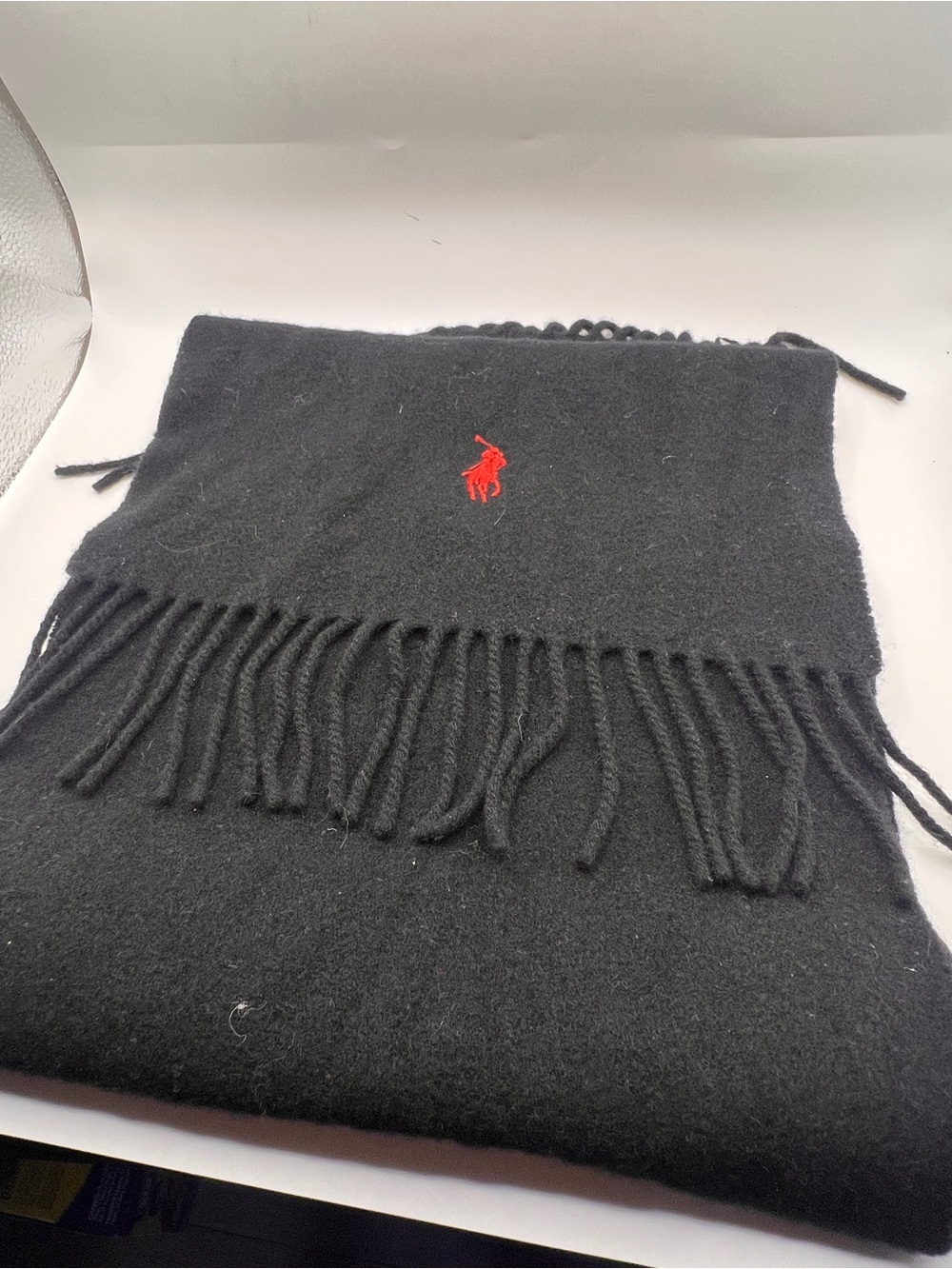 Ralph Lauren Black Wool Scarf Good